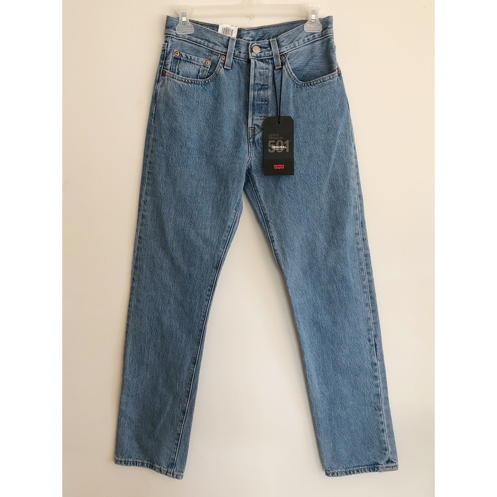 Levi's 501 High Rise Button Fly Light Wash Jeans